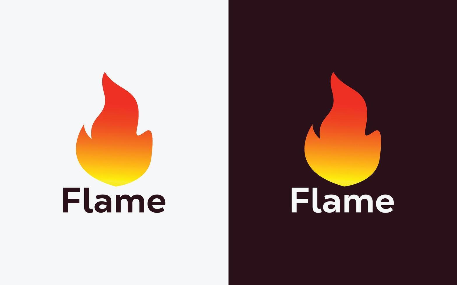 minimalistisch Feuer Flamme Logo Design Vektor Vorlage. modern bunt Feuer Flamme Vektor. Kamm, ingle Logo.