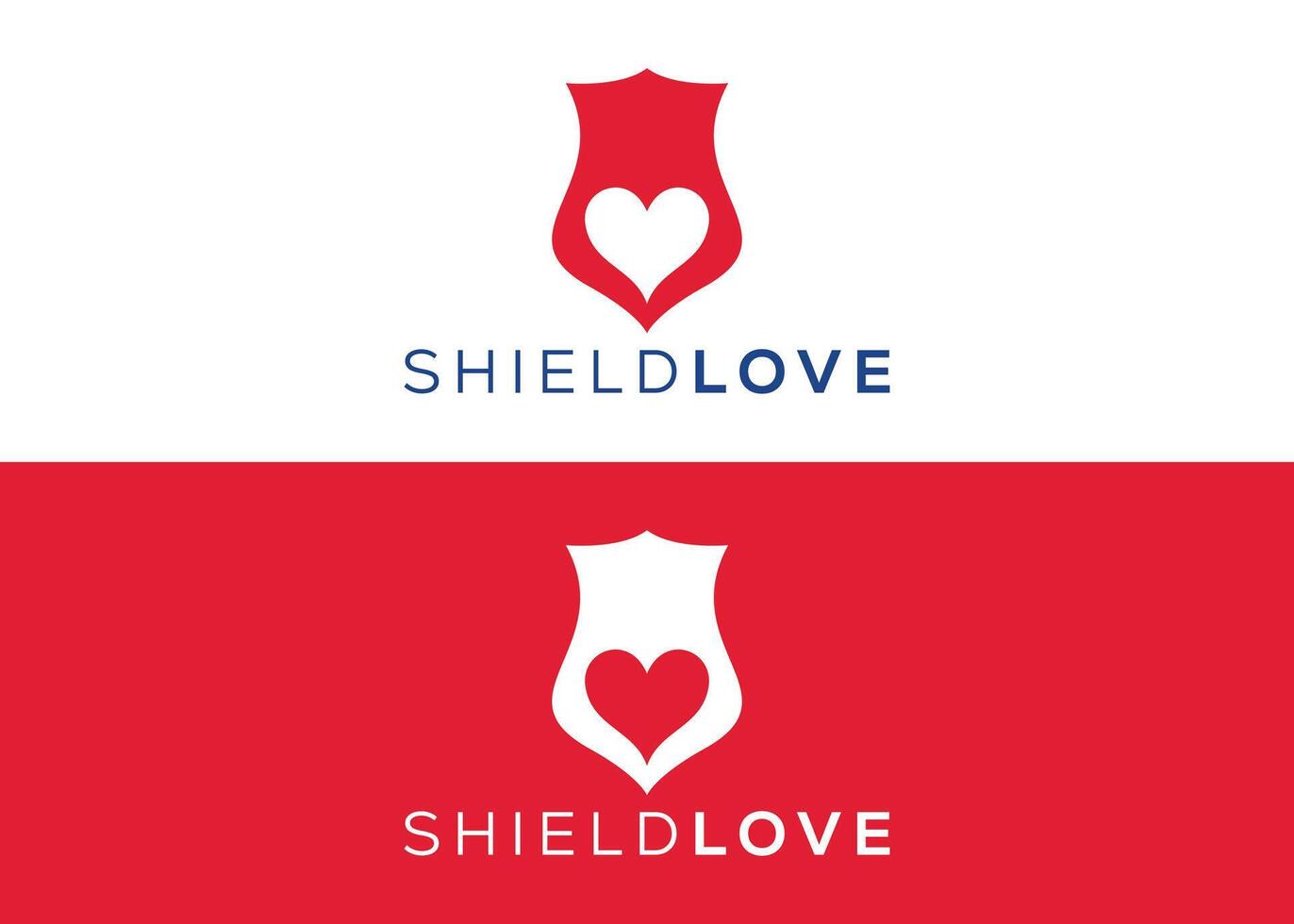 minimalistisch Schild Liebe Logo Design Vektor Vorlage. bewachen und Liebe Vektor