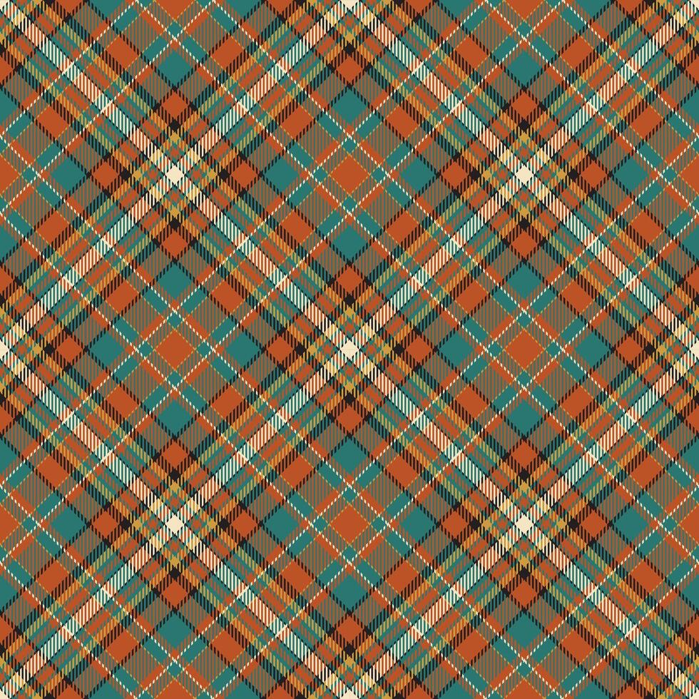 tartan schottland nahtloser karierter mustervektor. Retro-Hintergrundstoff. Vintage Check Farbe quadratische geometrische Textur. vektor