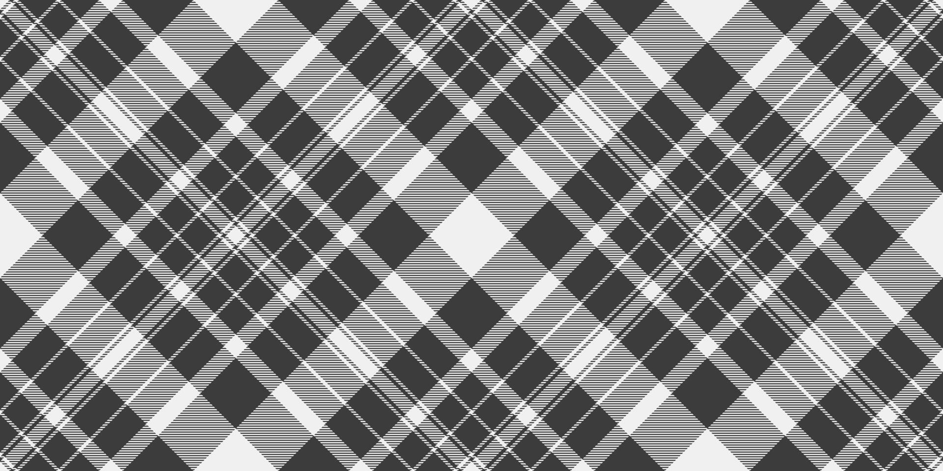 Hintergrund Textur Plaid Hintergrund, sanft nahtlos Stoff Muster. zerkratzt Tartan Textil- Vektor prüfen im grau und Weiß Farben.