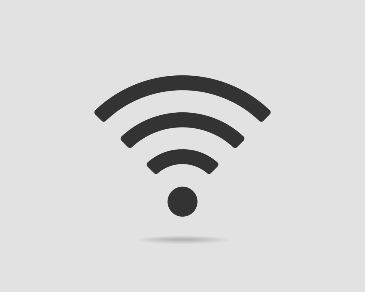 kostenloses wi-fi-symbol. Verbindungszone WLAN-Vektorsymbol. Radiowellen signalisieren. vektor