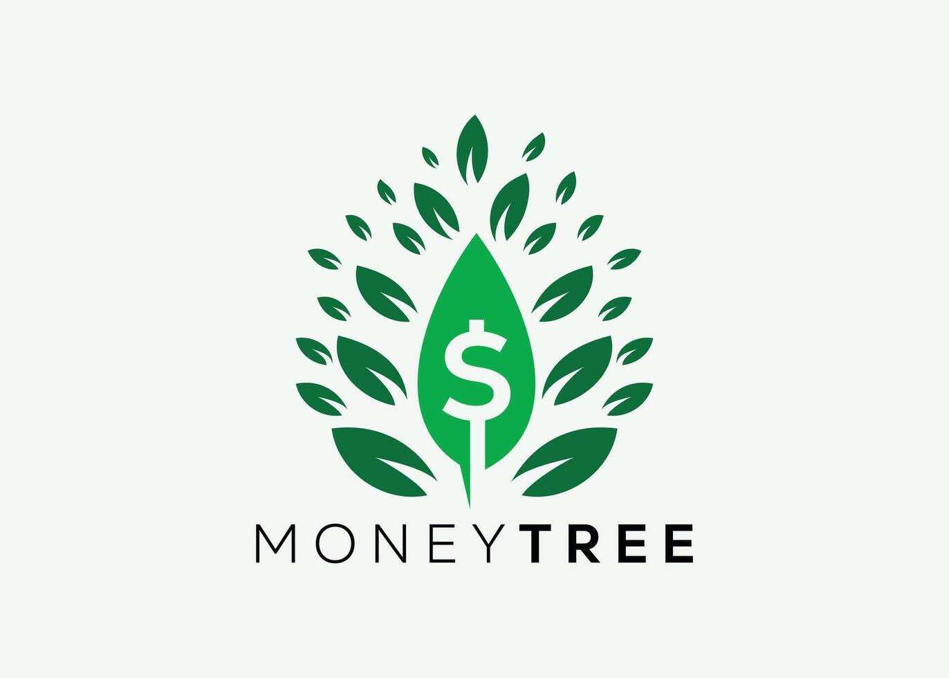 minimalistisch Geld Baum Logo Design Vektor Vorlage. Geld wachsen Investition zum Geschäft Finanzen Logo. Geld Investition Logo