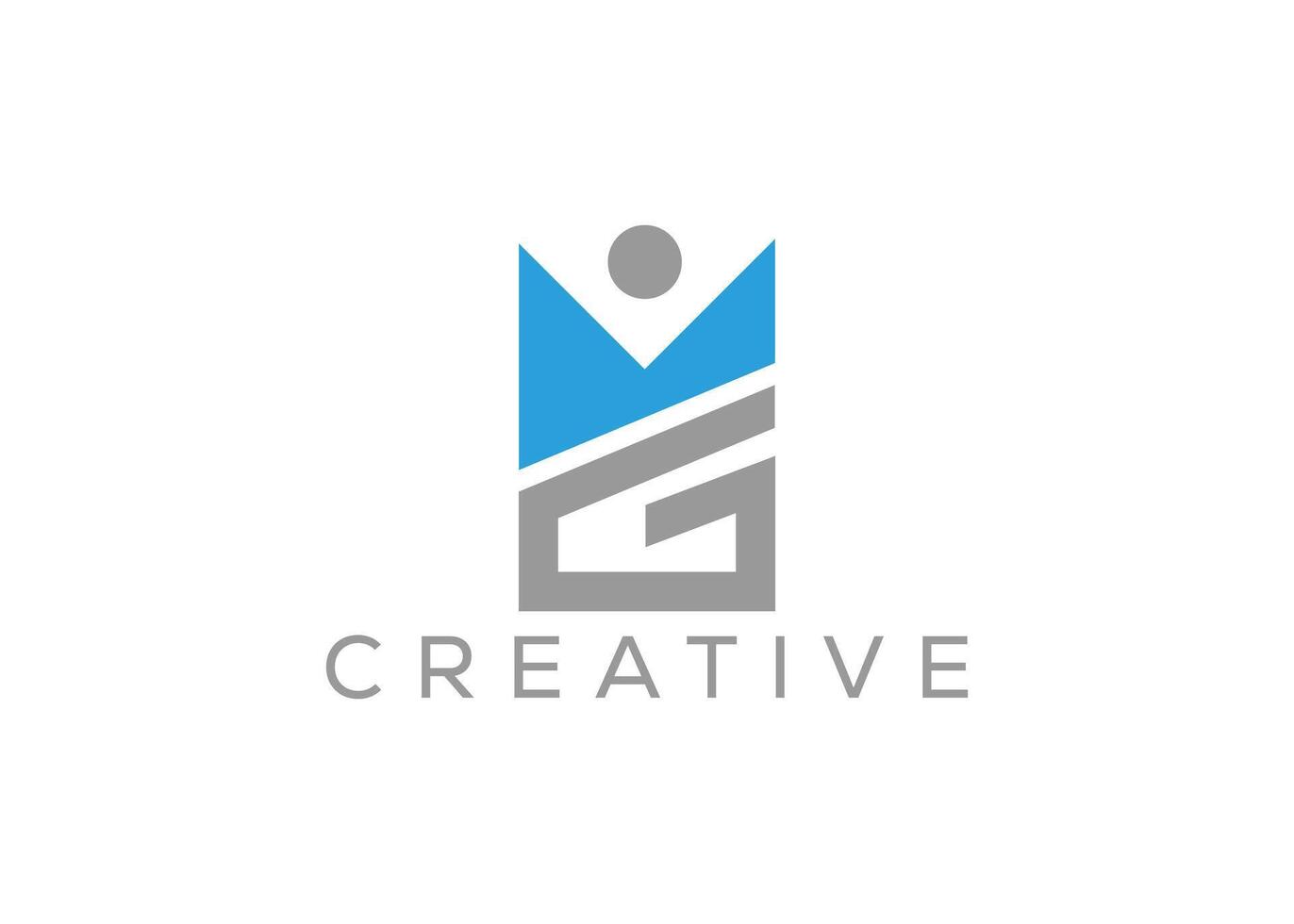 minimalistisch Brief m G Logo Design Vektor Vorlage. kreativ m G Vektor