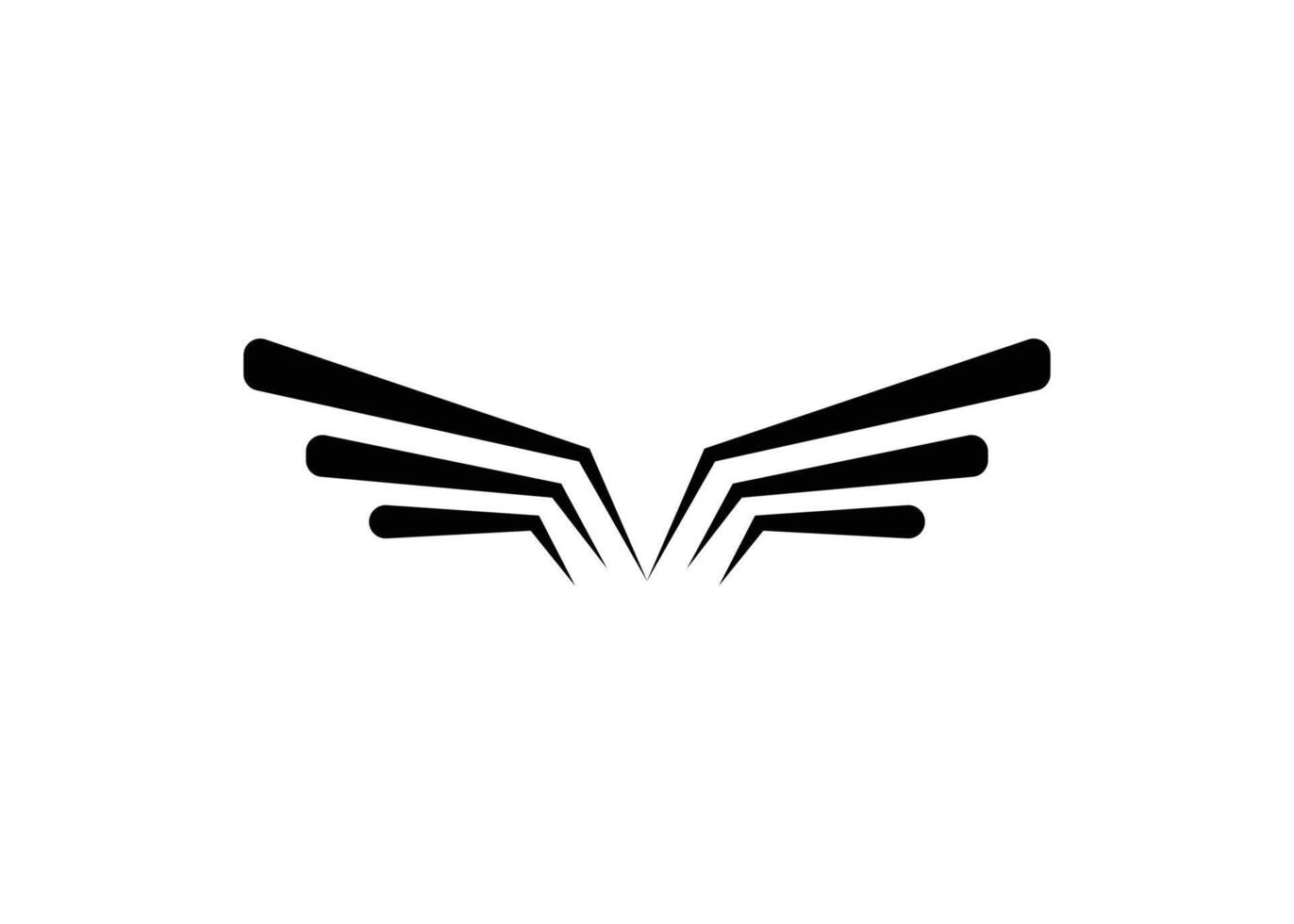 kreativ und minimal Flügel Logo Vektor Vorlage. abstrakt Flügel Logo