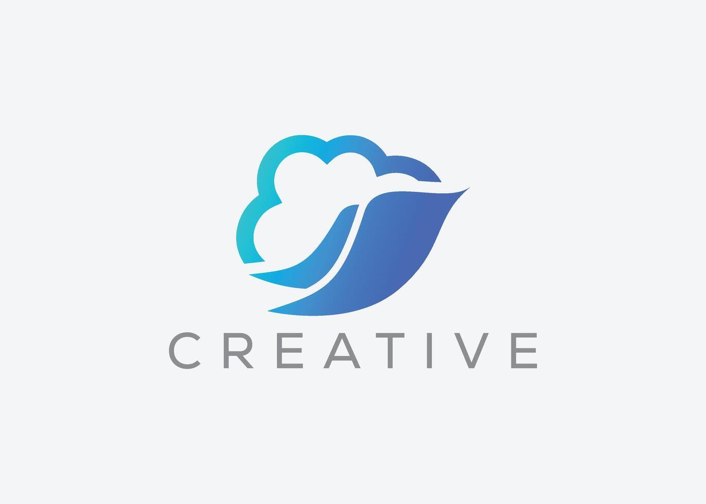 kreativ und minimal Wolke Vogel Vektor Logo Design Vorlage. Taube fliegend und Wolke Logo. Wolke Taube Vektor