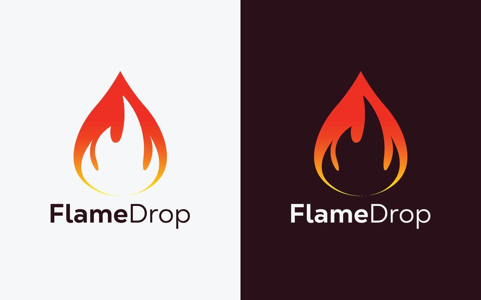 minimalistisch Feuer Flamme fallen Logo Design Vektor Vorlage. modern bunt Feuer Flamme fallen Vektor. Wasser Kamm, ingle Logo