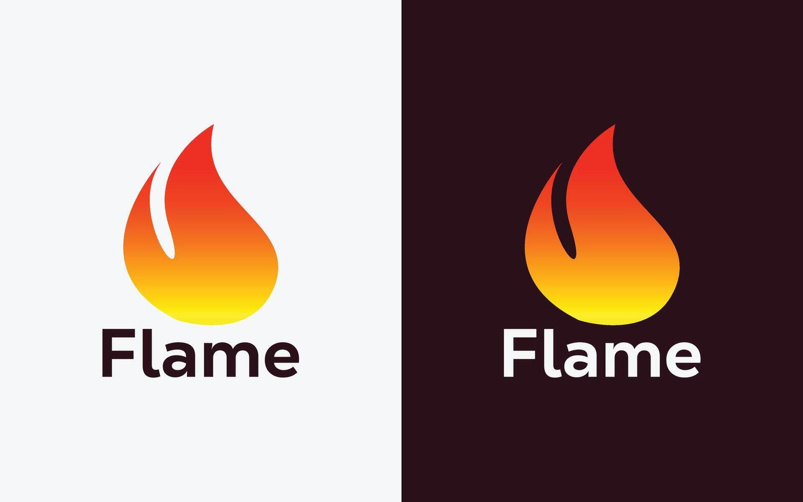 minimalistisch Feuer Flamme Logo Design Vektor Vorlage. modern bunt Feuer Flamme Vektor. Kamm, ingle Logo.