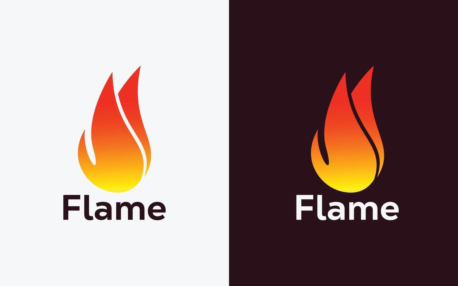 minimalistisch Feuer Flamme Logo Design Vektor Vorlage. modern bunt Feuer Flamme Vektor. Kamm, ingle Logo.