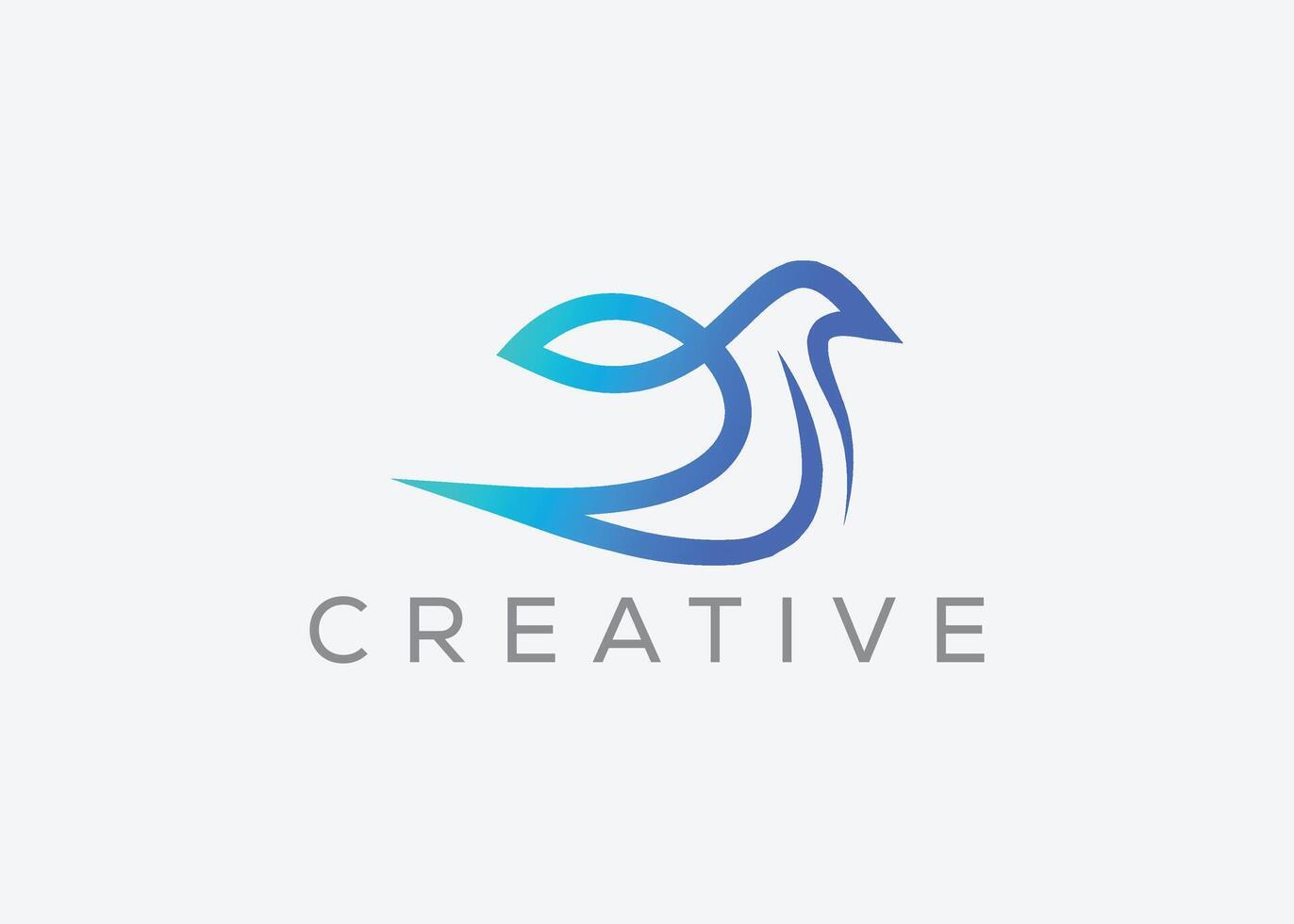 kreativ und minimal Vogel Vektor Logo Design Vorlage. Taube fliegend Logo. Taube Vektor