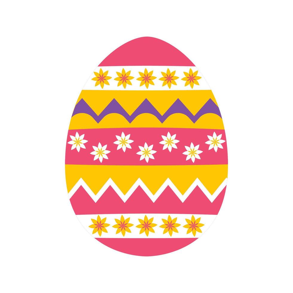 årgång påsk ägg design. Lycklig påsk ägg design. illustration vektor platt design. påsk ägg med annorlunda texturer på en vit bakgrund.