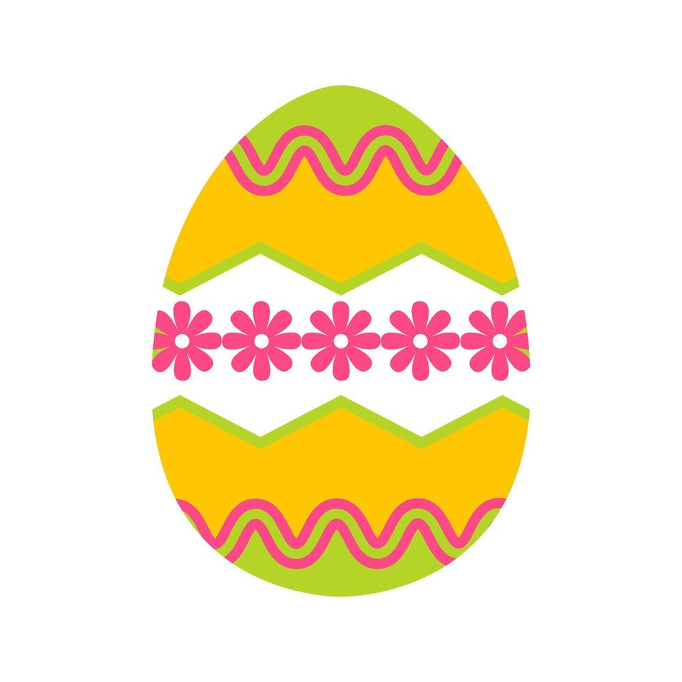 årgång påsk ägg design. Lycklig påsk ägg design. illustration vektor platt design. påsk ägg med annorlunda texturer på en vit bakgrund.