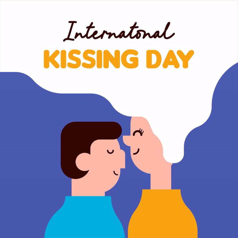 internationell kissing dag illustration bakgrund vektor