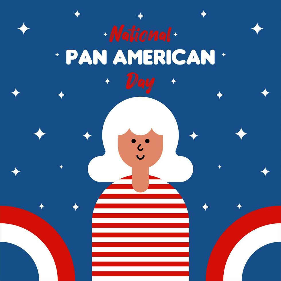 panorera amerikan dag illustration bakgrund vektor