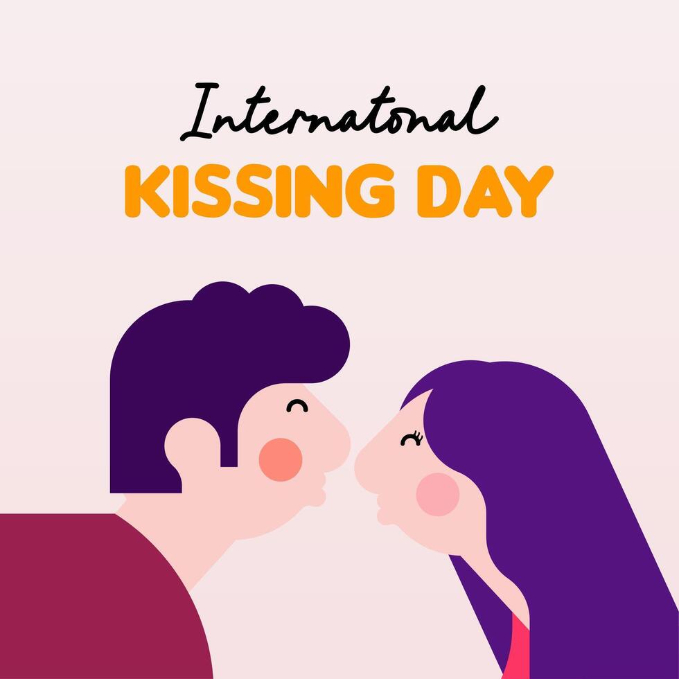 internationell kissing dag illustration bakgrund vektor