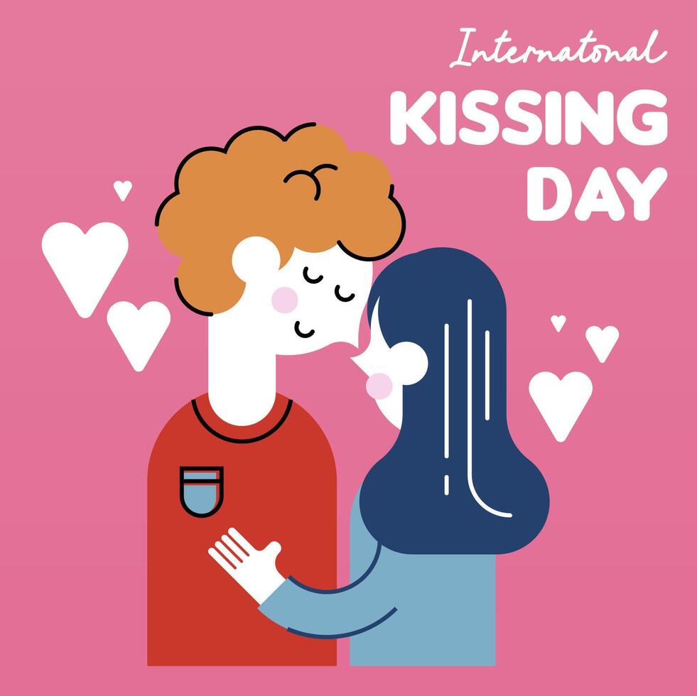 International küssen Tag Illustration Hintergrund vektor