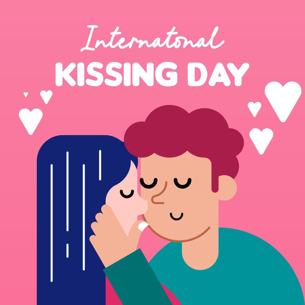 International küssen Tag Illustration Hintergrund vektor