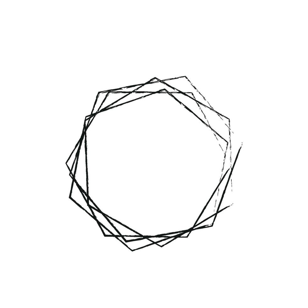 geometrisk ramar. metallisk polyeder, konst deco stil för bröllop inbjudningar, polygonal årgång ramar för inbjudan mall. vektor
