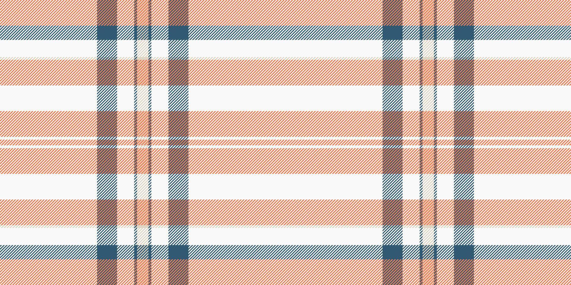 falla mönster sömlös bakgrund, feminin tartan textil- tyg. modet kolla upp vektor pläd textur i vit och orange färger.