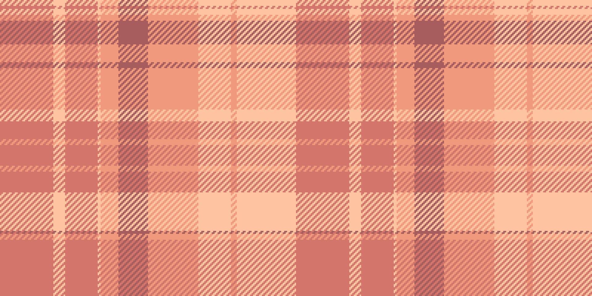 strukturera tartan textur textil, vertikal vektor tyg mönster. Fantastisk sömlös bakgrund kolla upp pläd i röd och orange färger.