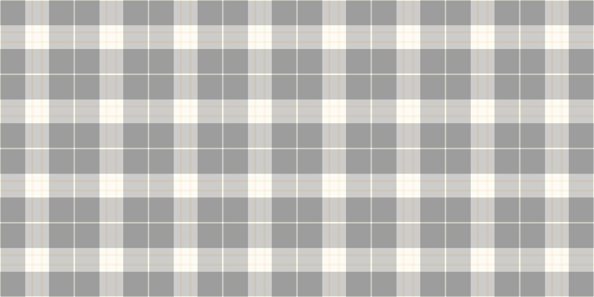 Basic Hintergrund Textur Plaid, Herstellung Textil- nahtlos Vektor. Leinen- Muster prüfen Tartan Stoff im Pastell- grau und grau Farben. vektor