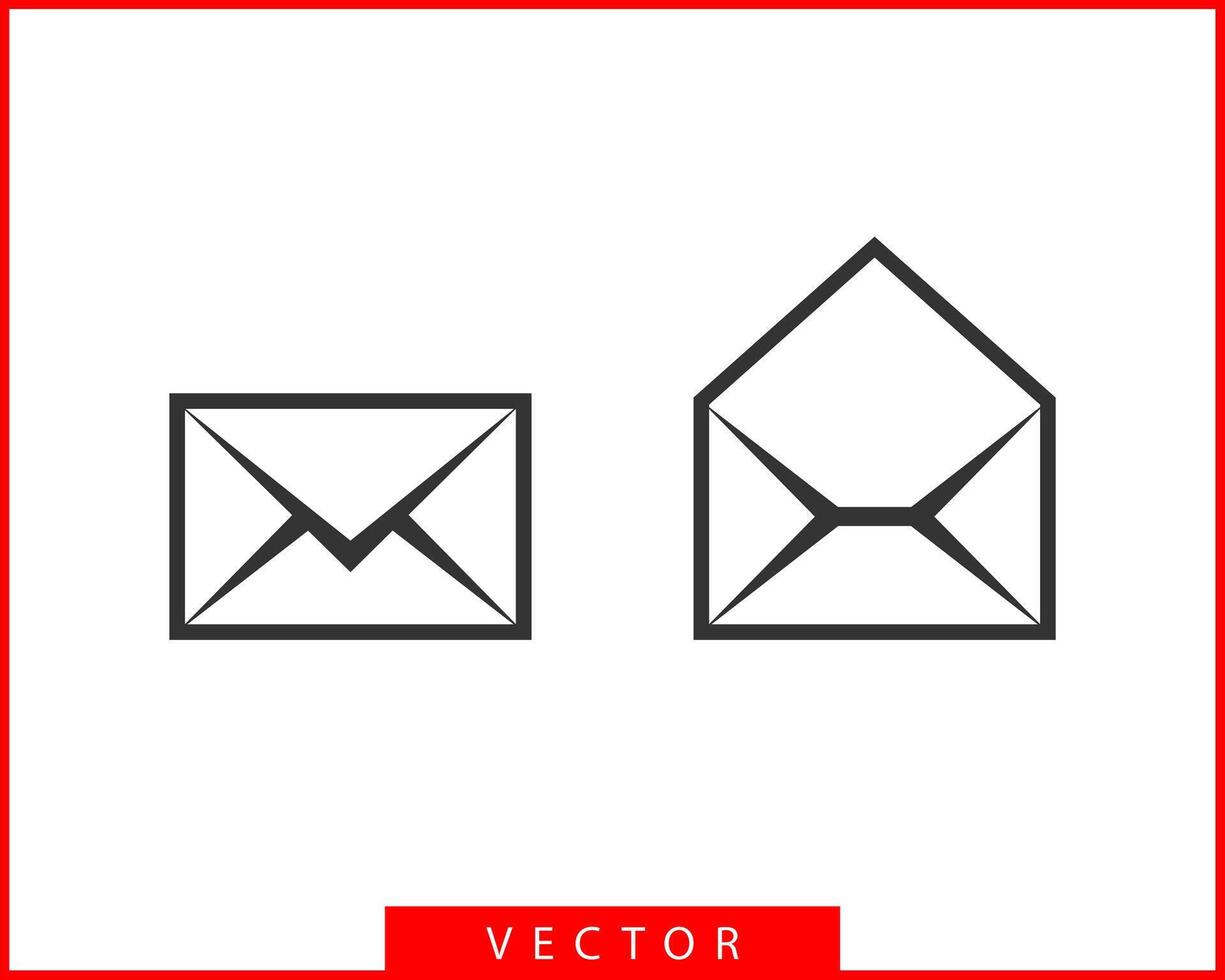 Briefumschlag Symbole Brief. Umschlag Symbol Vektor Vorlage. Mail Symbol Element. Mailing Etikette zum Netz oder drucken Design.