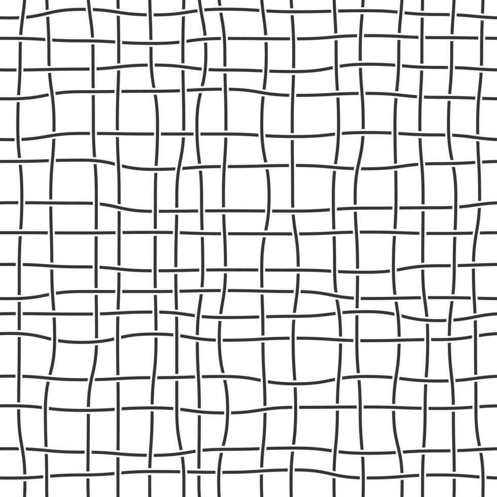 Netz Muster nahtlos. Gittergewebe abstrakt Textur. Stoff Linie geometrisch Ornament Vektor. vektor