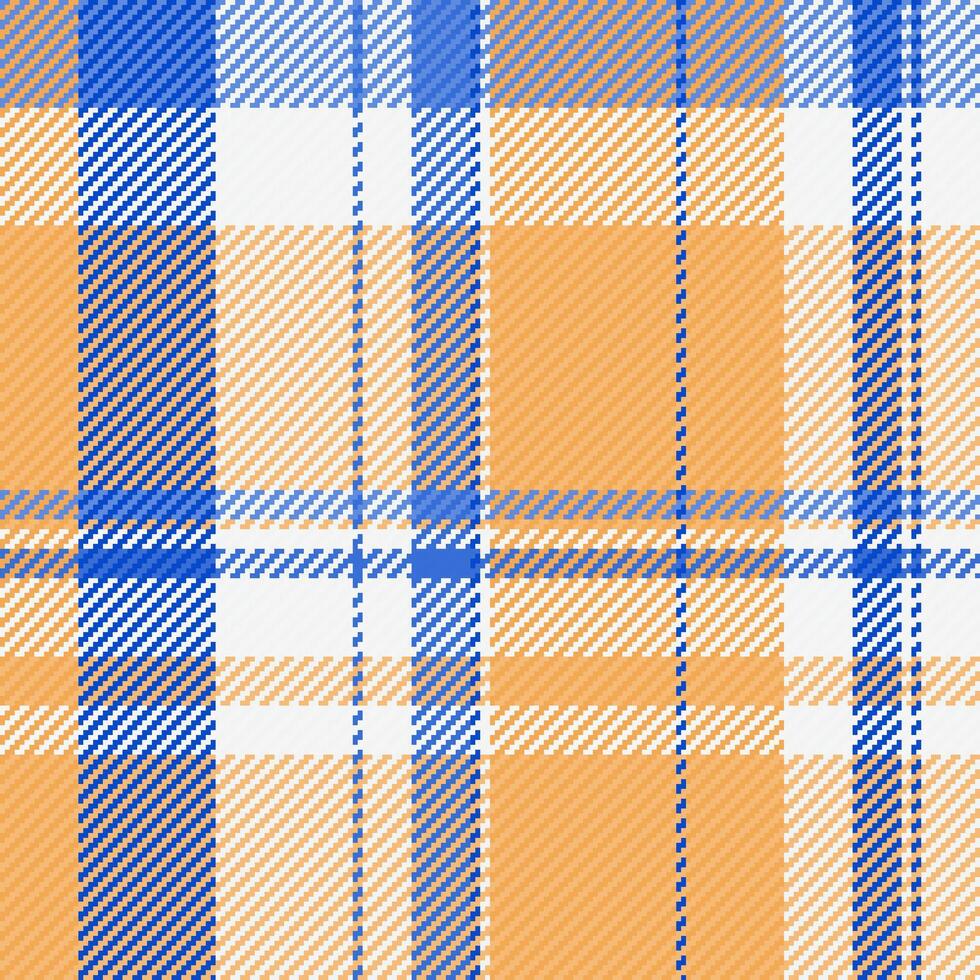 passen Textur Plaid Textil, echt Stoff Muster Vektor. offiziell prüfen Tartan nahtlos Hintergrund im Orange und Weiß Farben. vektor