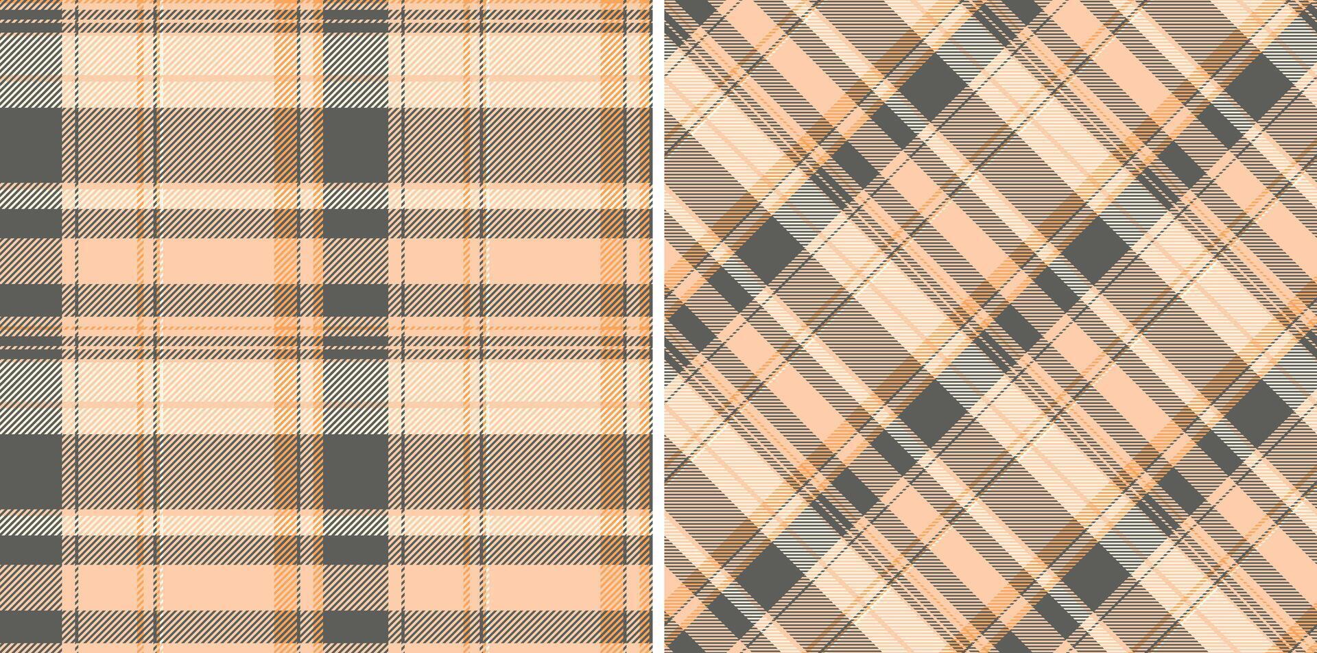 nahtlos Textur Vektor von Hintergrund Plaid Muster mit ein Tartan prüfen Textil- Stoff. einstellen im fallen Farben im kreativ Geschenk Papier Ideen.