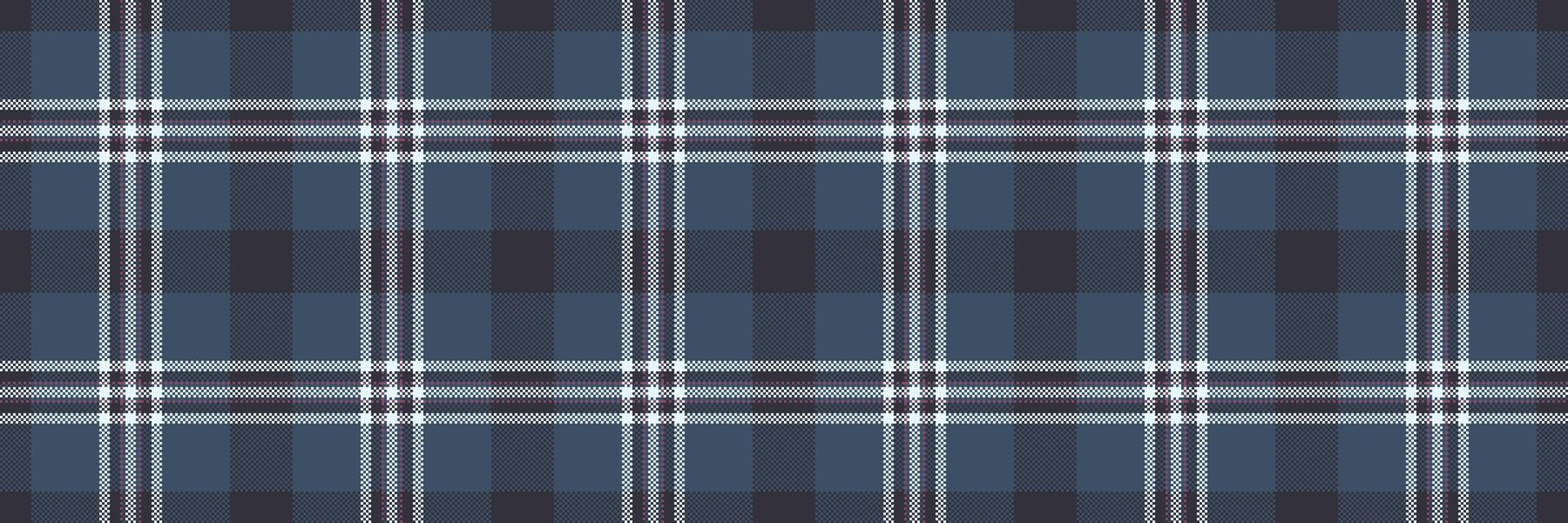 Kleid Vektor Textur Schottenstoff, Streifen Textil- Hintergrund nahtlos. oben prüfen Stoff Plaid Muster im Blau und dunkel Farben.