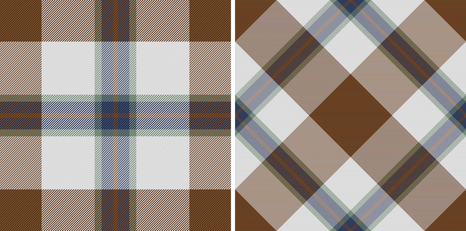 nahtlos Muster Plaid von Hintergrund prüfen Tartan mit ein Textil- Stoff Vektor Textur.