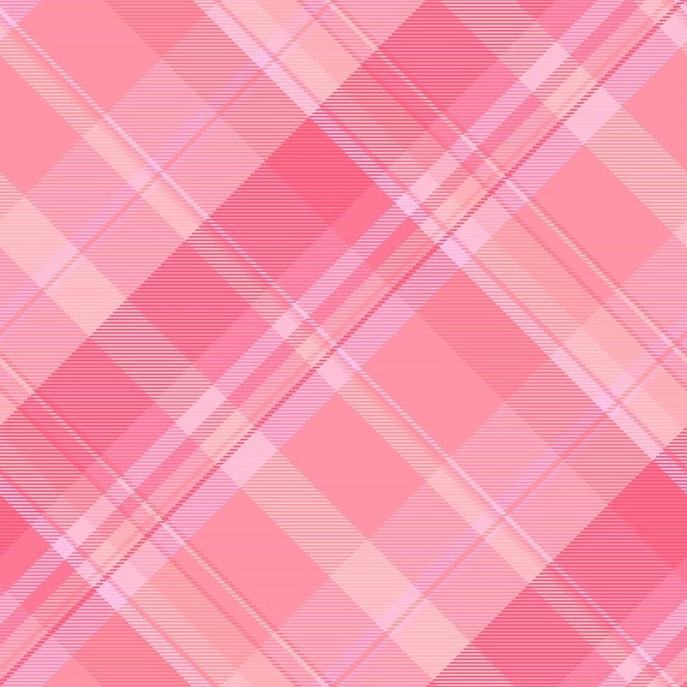 repetitiv Vektor Hintergrund Textil, Beliebt Tartan Plaid Muster. Netzwerk Textur Stoff nahtlos prüfen im rot und Licht Rosa Farben.