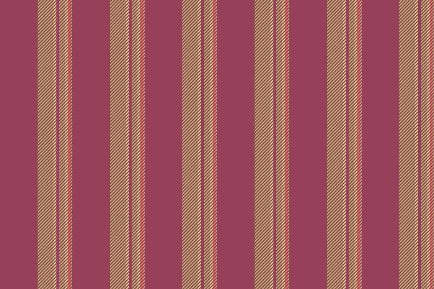Fiesta Linien Textil- Stoff, kommerziell nahtlos Hintergrund Streifen. schlank Muster Textur Vektor Vertikale im rot und dunkel khaki Farben.