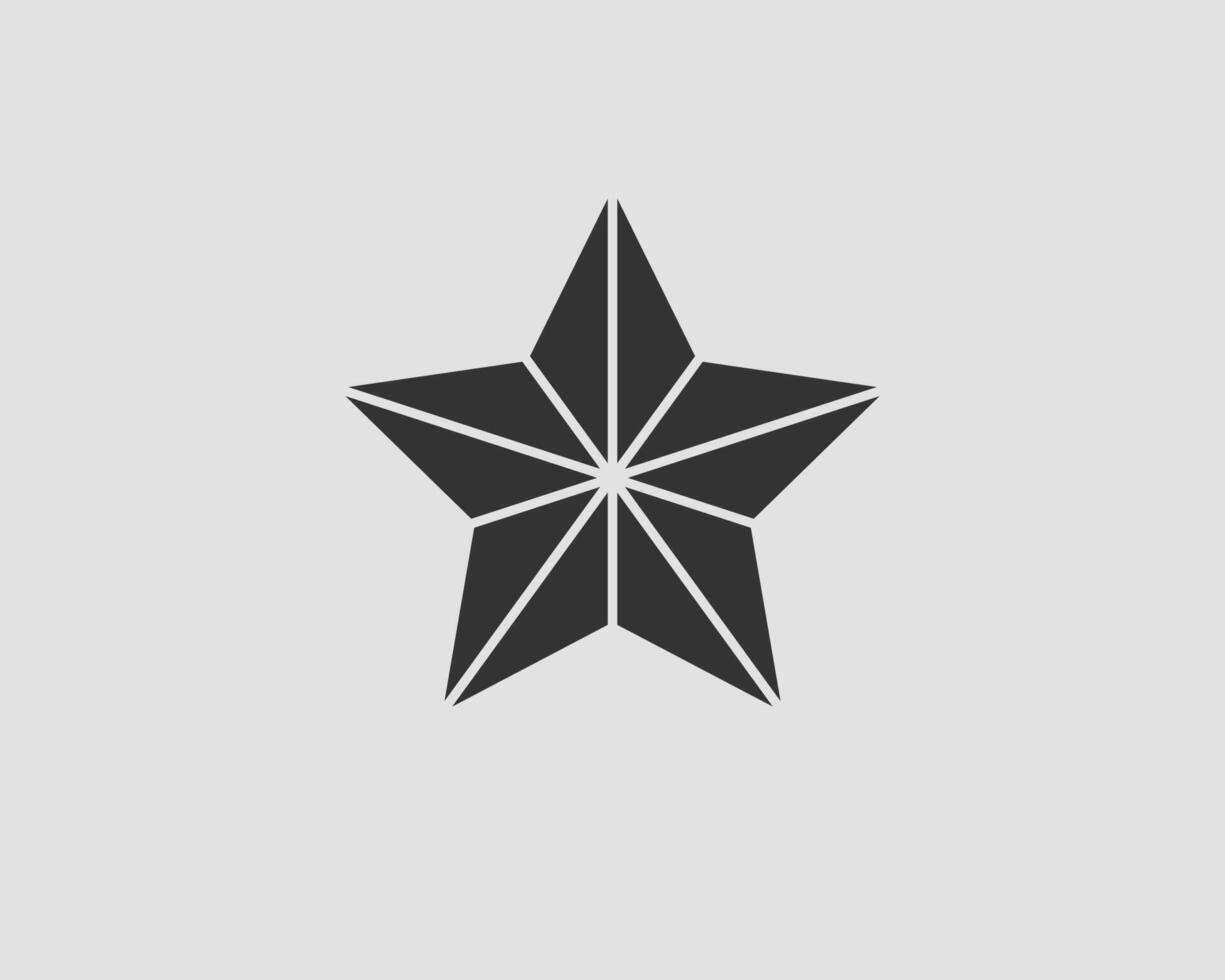Sternsymbol Vektorsilhouette isoliert auf weißem Hintergrund. vektor