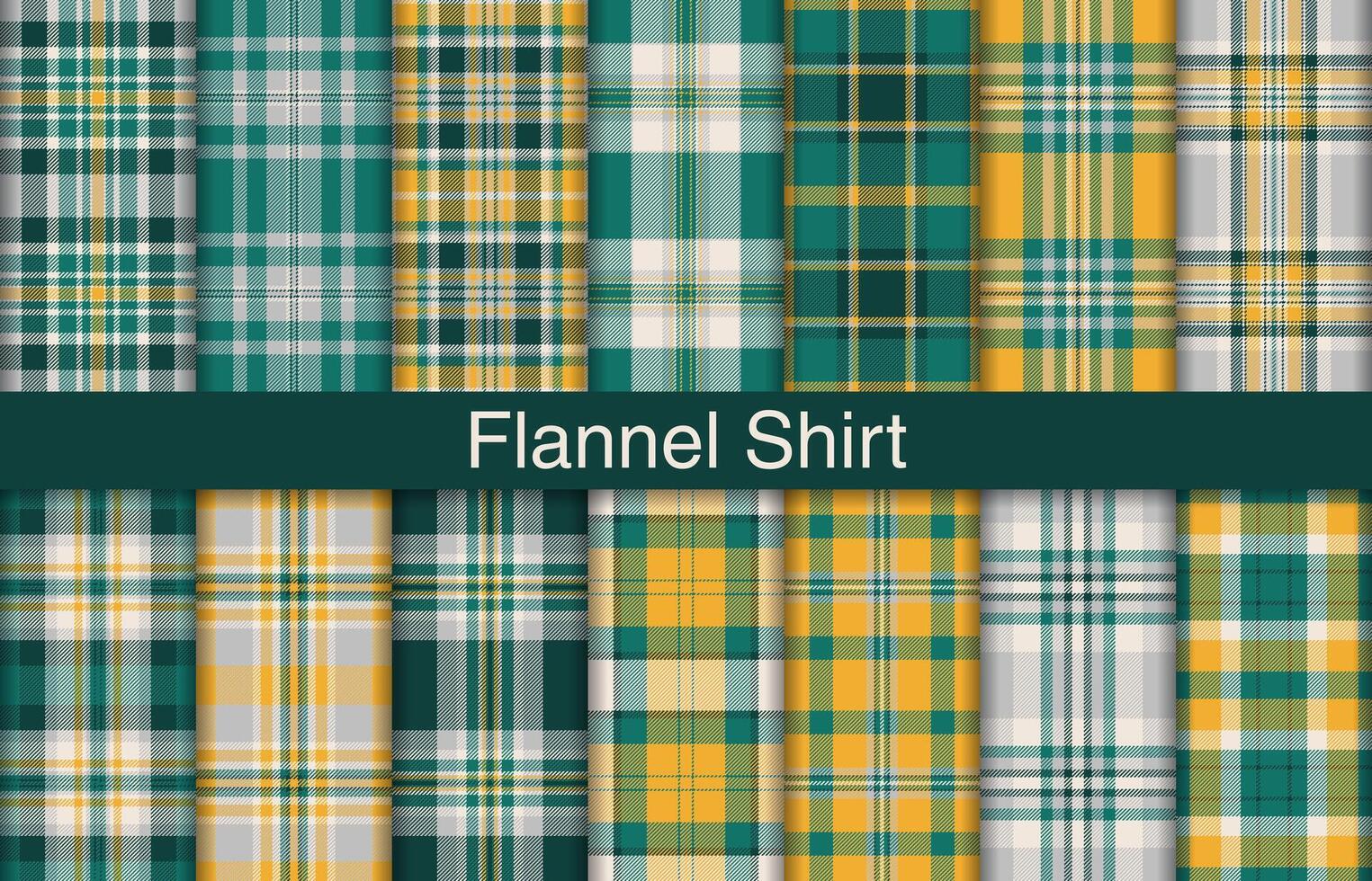 Flanell Plaid Bündel, Textil- Design, kariert Stoff Muster zum Shirt, Kleid, Anzug, Verpackung Papier drucken, Einladung und Geschenk Karte. vektor