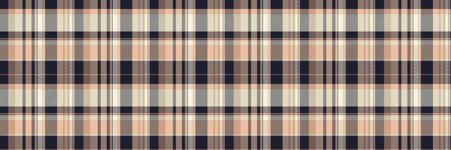 süß Vektor Plaid überprüfen, Tischdecke Textil- Tartan nahtlos. Pyjama Hintergrund Muster Textur Stoff im Orange und dunkel Farben.