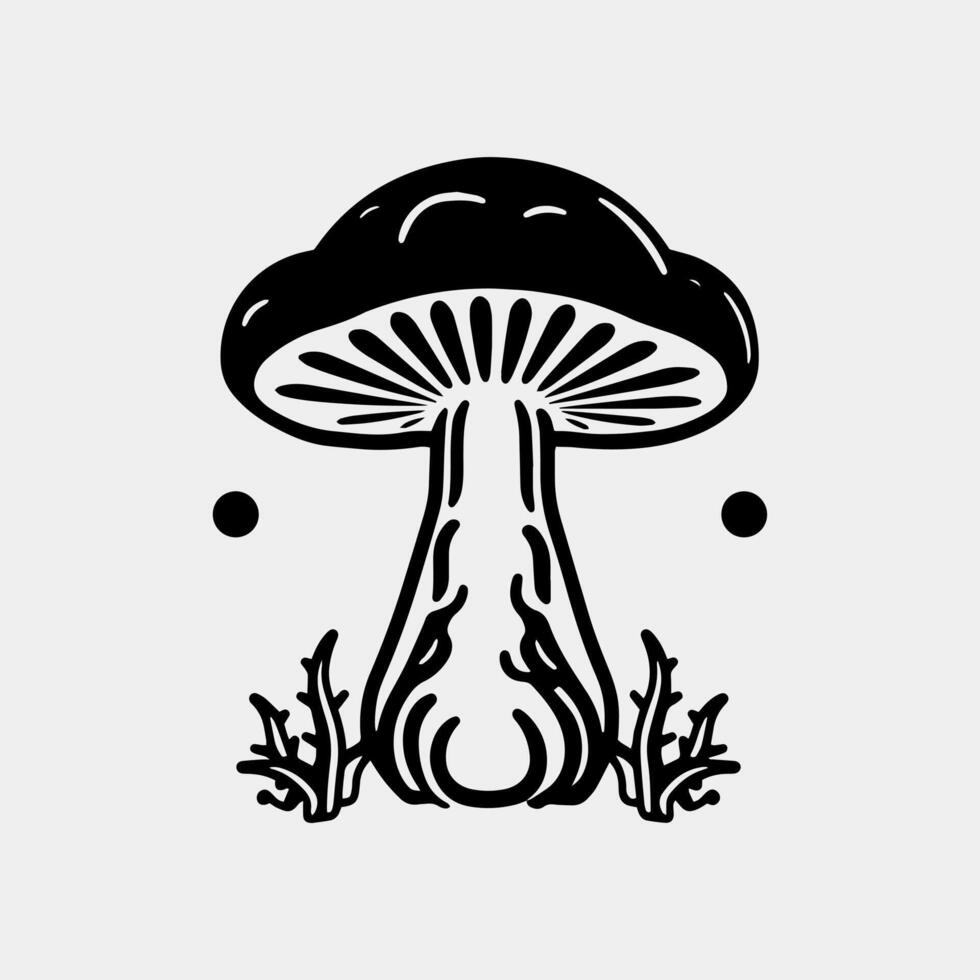 Pilz Symbol Vektor isoliert auf Weiß Hintergrund, Pilz Zeichen