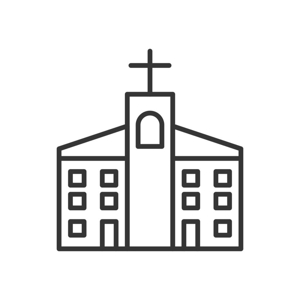 Kirche Gliederung Symbol Pixel perfekt zum Webseite oder Handy, Mobiltelefon App vektor