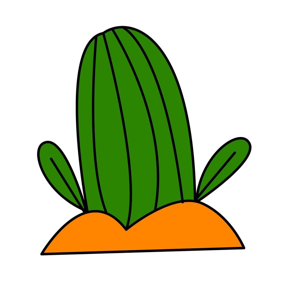 Kaktus von Sommer- Kritzeleien Symbol einstellen vektor