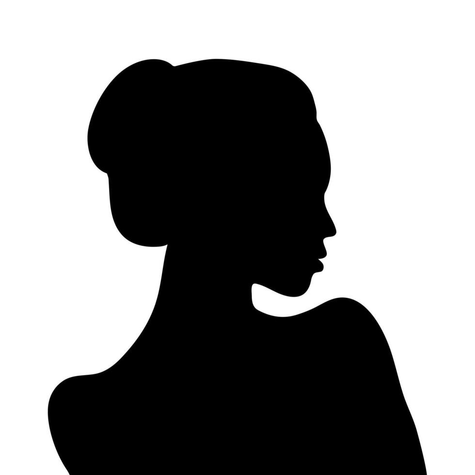 Silhouette von ein anmutig Mädchen seitwärts. Ballerina Silhouette. vektor