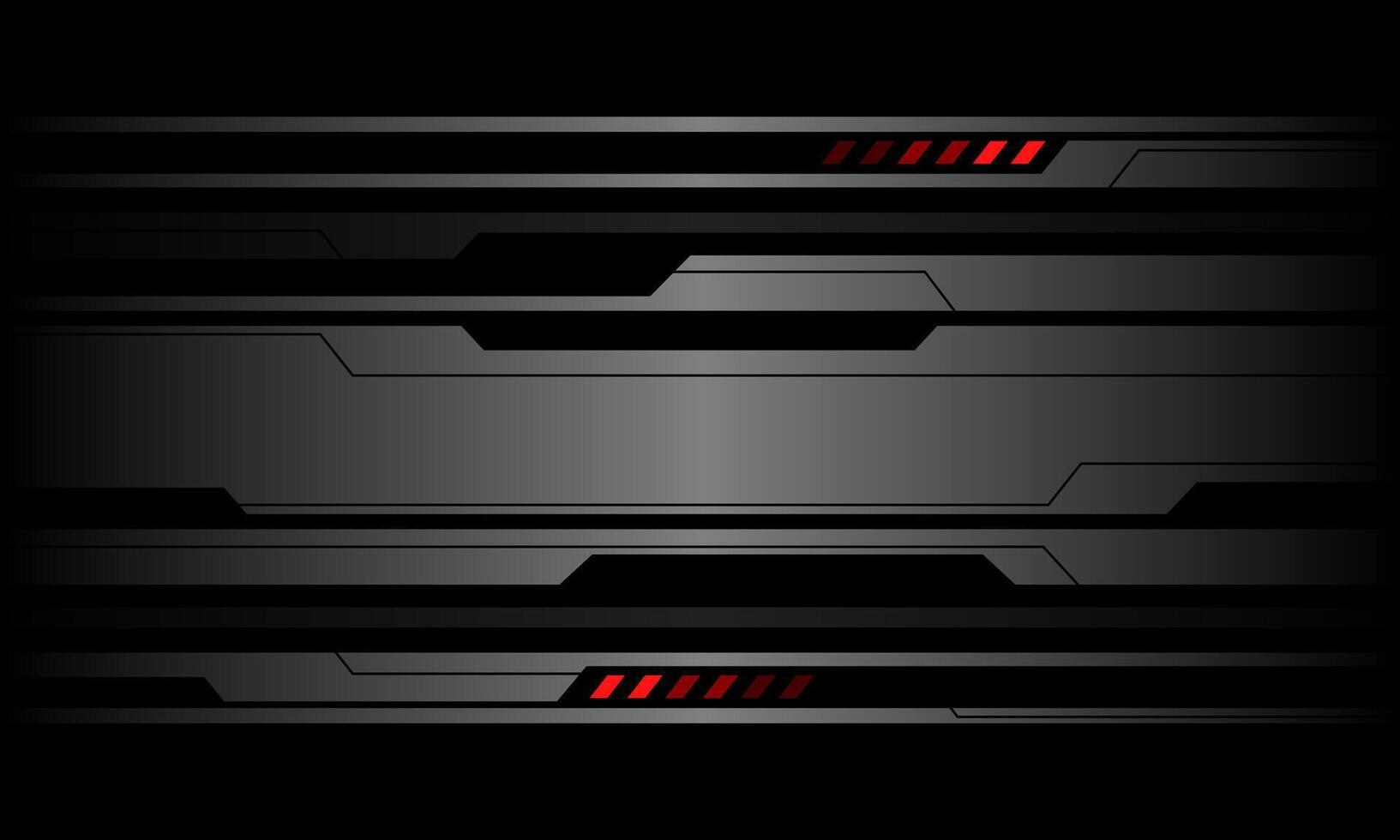 abstrakt grau metallisch schwarz Linie Cyber rot Licht Leistung futuristisch Stil geometrisch Design modern Technologie kreativ Hintergrund Vektor