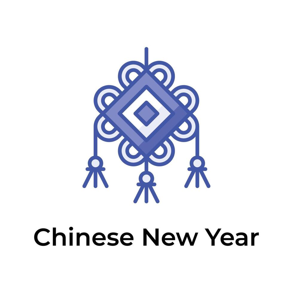 vara de ägare av Fantastisk ikon av kinesisk Knut i modern stil, kinesisk ny år element vektor