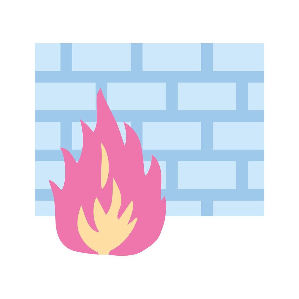 internet säkerhet, ikon av brandvägg i modern platt stil vektor