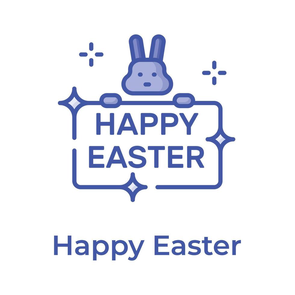 Lycklig påsk ikon, design för Semester hälsning kort och inbjudan av de påsk dag vektor