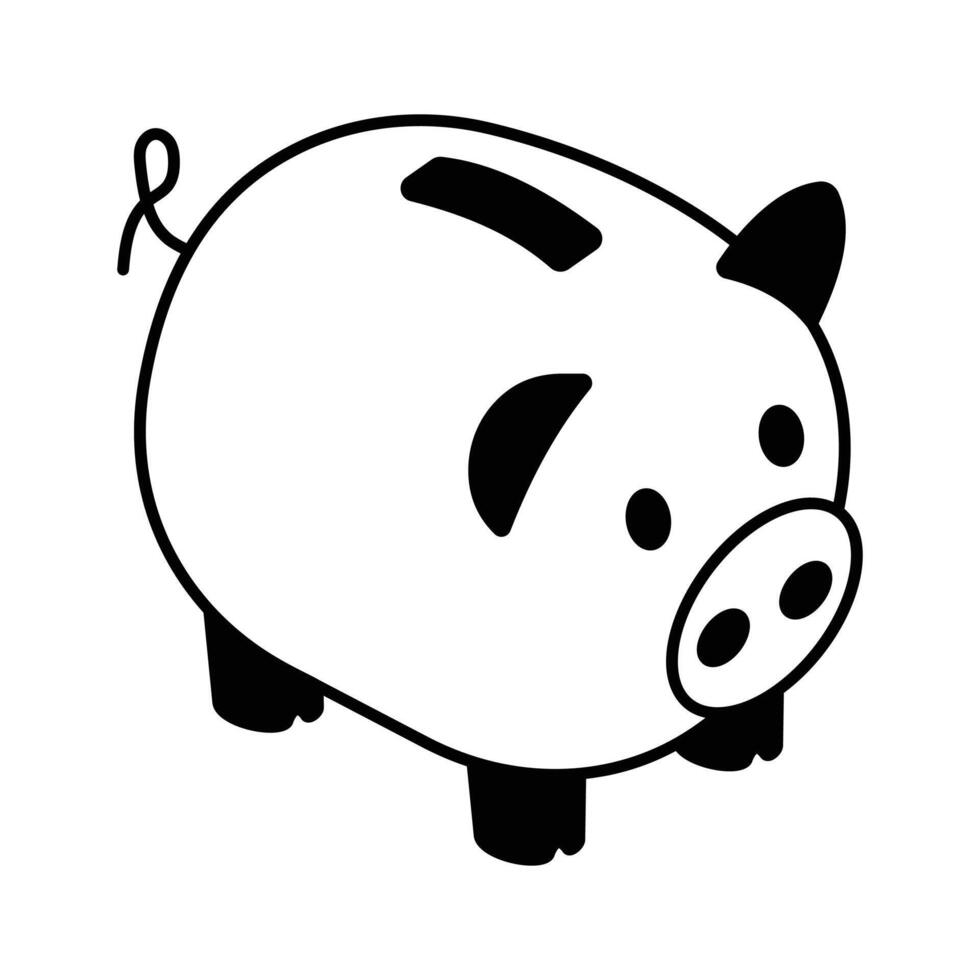 Schweinchen Bank, modisch isometrisch Vektor Design von Geld Ersparnisse