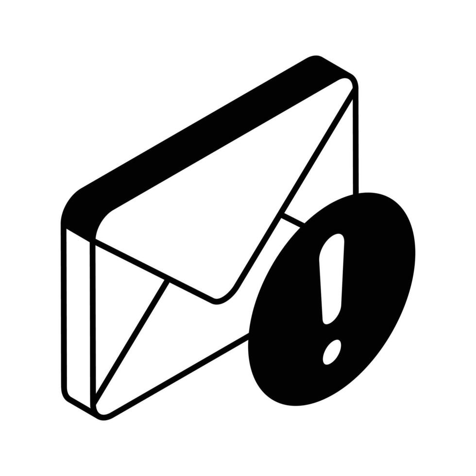 Spam Mail isometrisch Symbol Design bereit zum Prämie verwenden vektor