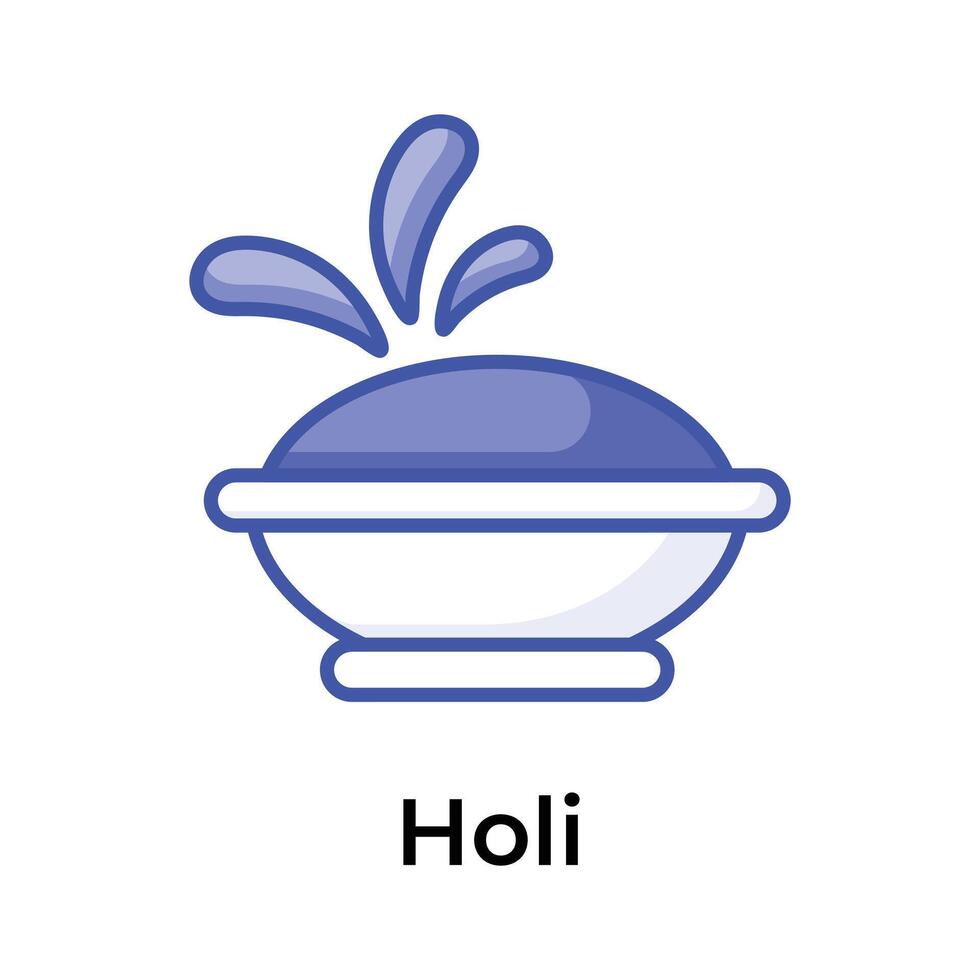 ein Symbol von holi im modern Design Stil , indisch kulturell festiva vektor