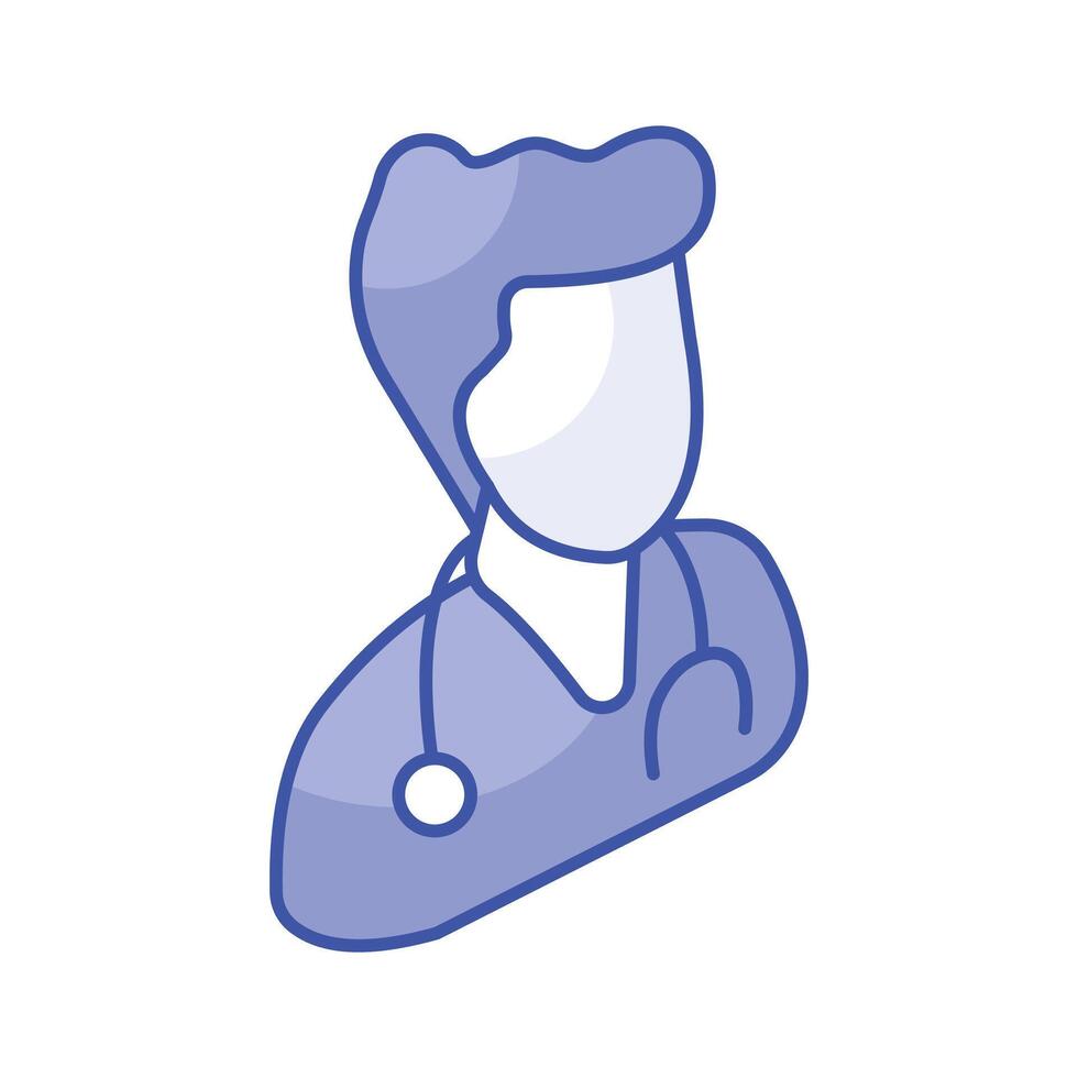 en professionell avatar av medicinsk ikon vektor trendig design medicinsk läkare