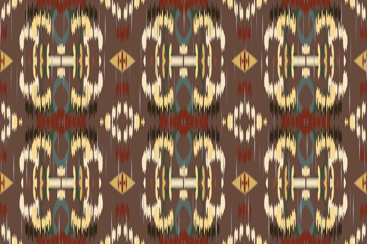 ikat blommig paisley broderi på vit bakgrund.ikat etnisk orientalisk mönster traditionell.aztec stil abstrakt vektor illustration.design för textur, tyg, kläder, inslagning, dekoration, halsduk, matta