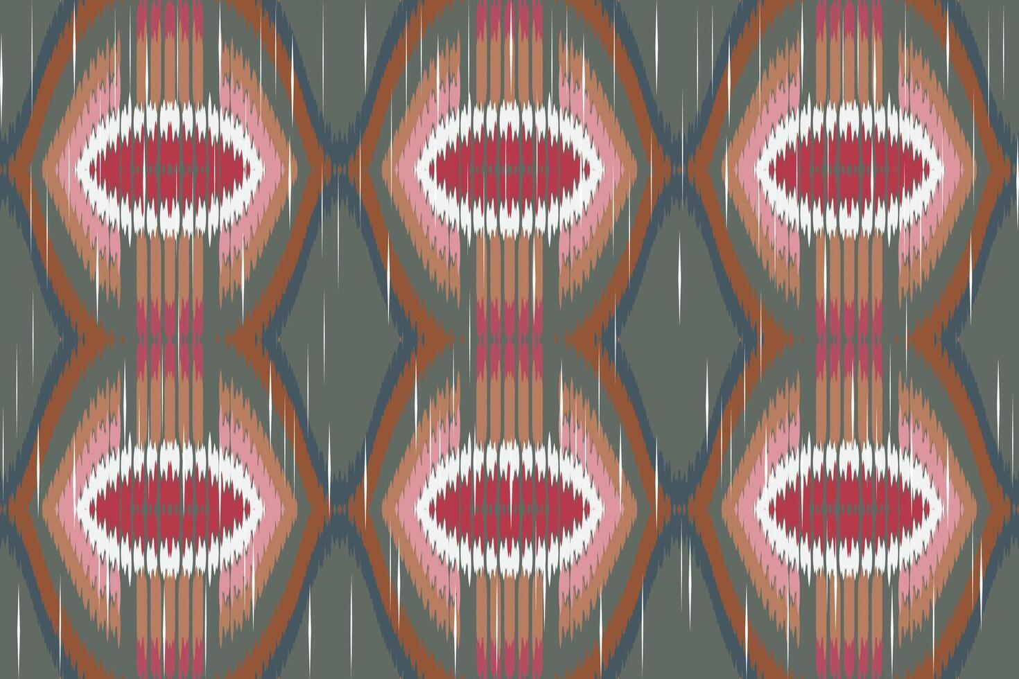 ikat paisley broderi på de tyg i Indonesien, Indien och asiatisk länder.geometriska etnisk orientalisk sömlös pattern.aztec stil. illustration.design för textur, tyg, kläder, inslagning, matta. vektor