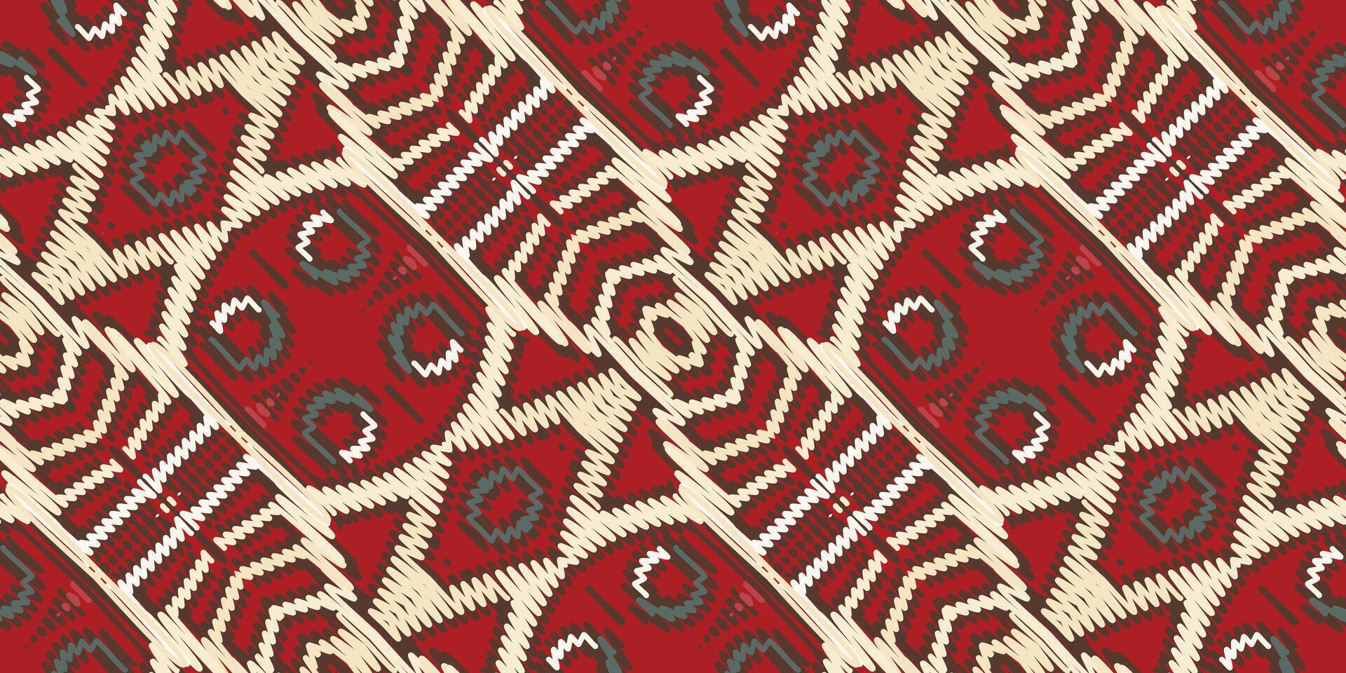 ikat blommig paisley broderi på vit bakgrund.ikat etnisk orientalisk mönster traditionell.aztec stil abstrakt vektor illustration.design för textur, tyg, kläder, inslagning, dekoration, halsduk, matta